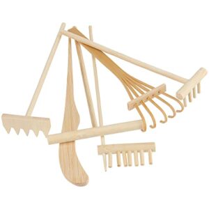 HOZEON 12 PCS Mini Zen Garden Rakes, Bamboo Zen Garden Rake Sets, Professional Sand Zen Garden Tools for DIY, Tranquil Meditation, Rustic Decoration, Gift Giving, Relief