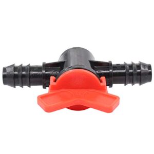XtremeAmazing Drip Irrigation Barbed Ball Valve 16mm 1/2 Inch Tubing Shut-Off Gate Switch Hose Connectors for Agricultura Garden Pack of 10