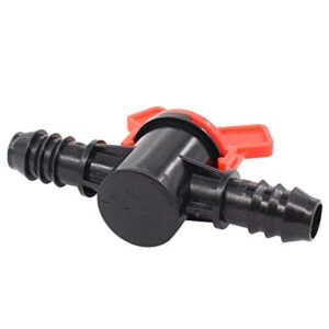 XtremeAmazing Drip Irrigation Barbed Ball Valve 16mm 1/2 Inch Tubing Shut-Off Gate Switch Hose Connectors for Agricultura Garden Pack of 10
