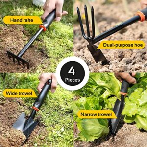 Baums Life Garden Tools Set Heavy Duty Gardening Set 4 Piece Succulent Tools Kit Garden Hand Tools Gift Sets for Women, Men, Gardener, Growers (4PCS)