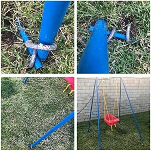 ILSSLI Ground Stakes , Steel Tent Nails , Garden Pegs Ground Anchors Rebar Staples J Hooks Landscape Pegs for Trampoline Dog Dig Defence Cain Link Fence Canopy Yard Farm