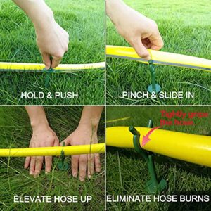 Garden Hose Guide Stake Holder Set of 8 Lawn Hose Support Spike Plant Saver Tool for Garden/Lawn/Yard