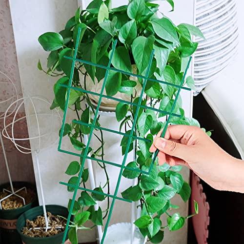 Trellis for Potted Plants, Garden Trellis Stackable Plastic Potted Plant Support DIY Indoor Outdoor Frame for Climbing Plants Vines Vegetable Cucumber Flower Pots Trellis 9 Packs