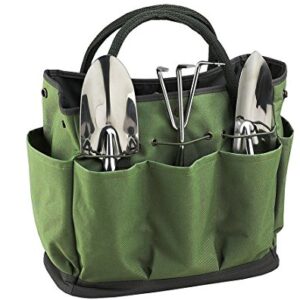 Gardening Tote Bag Garden Tool Bag Garden Tote Home Organizer Gardening Tool Kit Holder Oxford Bag Gardening Tools Organizer Tote Lawn Yard Bag with 8 Pockets