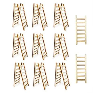 honbay 20pcs wooden mini ladders fairy garden accessories for dollhouse decor