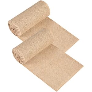 natural burlap tree wrap burlap rolls for gardening tree trunk wrap fabric tree protector burlap wrap plants bandage for keeping warm and moisturizing (2 rolls,7.9 inches width)