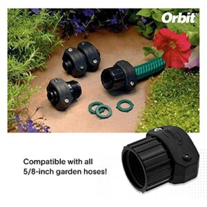 Orbit ⅝-Inch Female Plastic Universal Mender - High-Quality Garden Hose Connector & Hose Repair