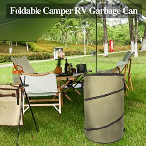 Collapsible Lawn and Leaf Bag Pop-Up Trash Can/Recycle Bin Leaf Waste Bag Outdoor Leaf Bin, 30 Gallon Collapsible Garden Bag for Lawn Yard Garden Camping with Handle(2 Pack)