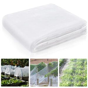 mosquito netting ultra fine garden netting large plant covers bird netting white bug net pe mesh netting for protecting vegetable fruits flowers tree frost animals (20 x 25 ft)