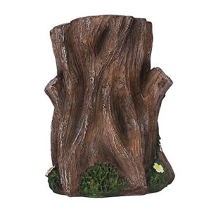 BEXLEYBAY Solar Light Gnome Fairy Tree House Outdoor Statues, Big Size Elf Miniature Buildings Tree House Sculptures for Outdoor Garden Patio Lawn Path Decorations, 8" Tall