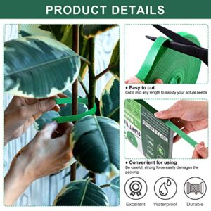 Hahood Plant Ties Reusable Garden Tape Adjustable Plant Support for Effective Growing Nylon Plant Tie Strap for Flowers, Tomato, Vines, Tree (75 Feet x 0.47 Inches, Green)