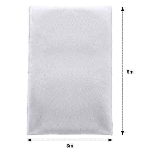 Zonon Bug Insect Mosquito Fly Bird Net Barrier Hunting Blind Plant Protecting Garden Netting(White,3 x 6 m)