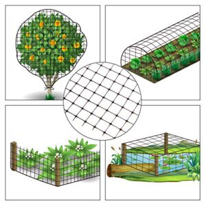 Ohuhu 6.6 x 65 FT Heavy Duty Bird Netting for Garden, PP Material Anti-Bird Reusable Garden Nets for Fruit, Vegetable, Plant Trees, Fencing Protection from Birds Deer Etc, Bonus 50 PCS Cable Ties