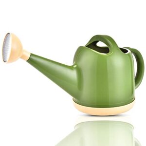 NOBONDO Watering Can 1 Gallon with Sprinkler Head, Plant Watering Can Long Stem Spout for House Indoor Plant Outdoor Flower Decorative Modern Garden Pot (4L, Green)