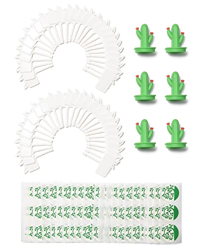 iDOO Hydroponics Garden Kit with 50pcs Plant Labels, 102pcs Seed Pot Stickers, 6pcs Cactus Covers