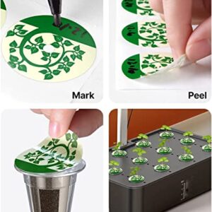 iDOO Hydroponics Garden Kit with 50pcs Plant Labels, 102pcs Seed Pot Stickers, 6pcs Cactus Covers