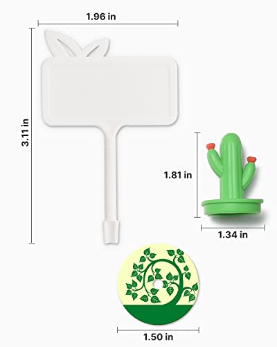 iDOO Hydroponics Garden Kit with 50pcs Plant Labels, 102pcs Seed Pot Stickers, 6pcs Cactus Covers