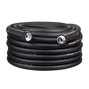 dewenwils garden hose 50 ft x 5/8″, water hose with swivelgrip, heavy duty, lightweight, flexible hose for plants, car, yard, 3/4 inch solid fittings, drinking water safe