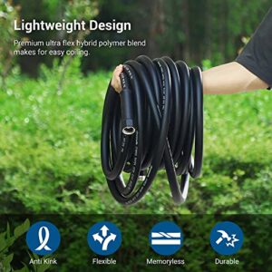 DEWENWILS Garden Hose 50 ft x 5/8", Water Hose with SwivelGrip, Heavy Duty, Lightweight, Flexible Hose for Plants, Car, Yard, 3/4 Inch Solid Fittings, Drinking Water Safe