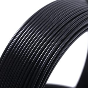 shayier Black Plastic Coated Garden Training Wire Plant Twist Tie (2 mm, Black)