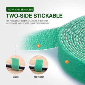 Cord Tie Strap, Green Gardening Tape, 33 Feet x 1/2'' in 1 roll, Recycle and Reusable