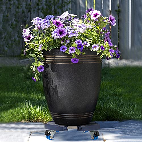 W B D WEIBIDA Plant Caddy with Wheels Heavy Duty 440lbs Capacity, Adjustable 15-21 Inch Rolling Plant Stand Indoor Outdoor, Large Plant Cart Dolly with Casters for Flower Pot Garden Pot Mover