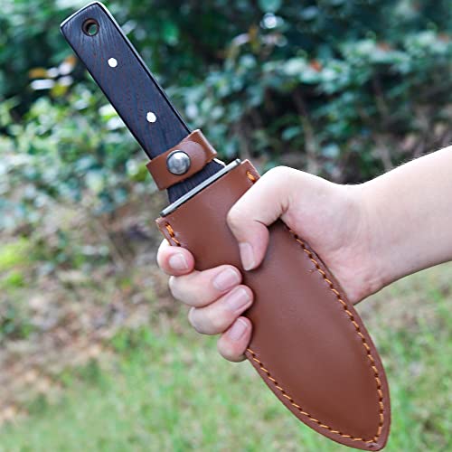 FLORA GUARD Hori Hori, 12'' Garden Knife Gardening Trowels Weeder Tool with Stainless Steel Japanese Blade with Sharpening Whetstone