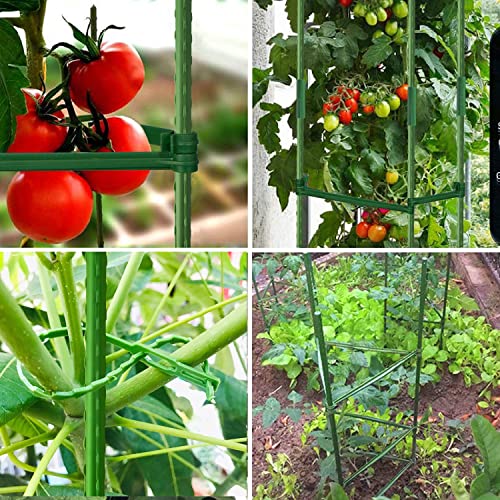 BEAUTYFLOWER Tomato Cages ,3 Packs Plants Support Stakes 4 Feet High Adjustable Assembled Vertical Climbing Plants, Garden Vegetable Trellis.