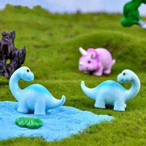 Tonnier 4pcs Resin Mini Dinosaur, Micro Landscape, Plant Pots, Fairy Garden Supplies, Fairy Garden Animals for Fairy Garden, Bonsai Craft Decor Miniature Figurines, Fairy Garden Accessories