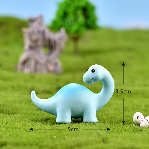 Tonnier 4pcs Resin Mini Dinosaur, Micro Landscape, Plant Pots, Fairy Garden Supplies, Fairy Garden Animals for Fairy Garden, Bonsai Craft Decor Miniature Figurines, Fairy Garden Accessories