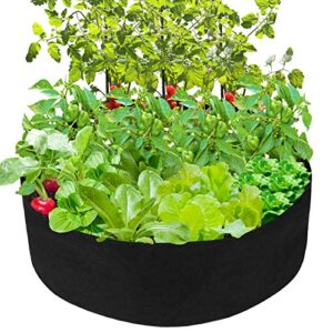 pannow 50 gallon plant grow bags, round raised garden planting beds pots, heavy duty fabric grow pot, durable breathe cloth planting container for potatoes vegetables and fruits, gardening & outdoor