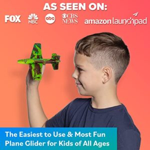 Stocking Stuffer Gifts For Boys: Foam Airplane Toy Glider Plane Styrofoam Airplanes for Kids. Launcher Air Planes Outdoor Army Toys for Kids. Military Gliders Game & Stocking Stuffers for All Ages