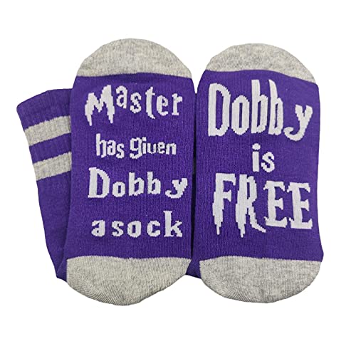 Inmeilifus Novelty Dobby Socks Funny Cotton Knitted Sox Cute Christmas Gift Stocking Stuffers