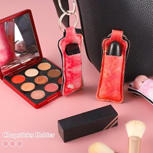 Pengxiaomei 10 Pcs Marble Chapsticks Holder Lip Balm Holder for Lipstick, Stocking Stuffers Gift for Women