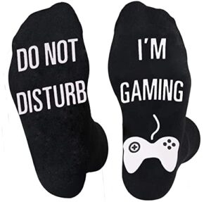 stocking stuffers – funny novelty gamer socks christmas gifts for teen boys mens gamer kids sons husbands dad