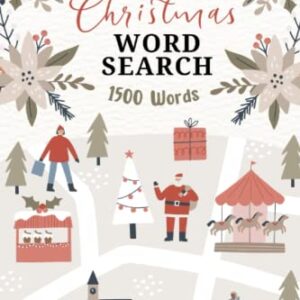 Christmas Word Search: Stocking Stuffers: Christmas Gifts for Adults: 1500 Words, 4 Levels: Word Search Puzzle Book for Adults: Best Stocking Stuffers for Women and Men: Fun Christmas Activity Book