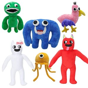 andeansun 9 in plush doll toy, garten of banban plushies toy for game fans gift, horror stuffed figure doll for kids and adults, great easter basket christmas stocking stuffers choice (6pcs)