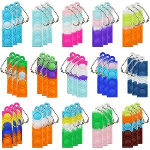 toanwod 45 pcs mini pop keychain fidget toys pack, party favors for kids 8-12 bulk pop toy, sillicone stress relief sensory toys goodie bag stuffers, halloween christmas stockings birthday gifts