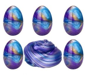anditoy 5 pack slime eggs stress relief toys easter eggs for kids boys girls easter basket stuffers gifts party favors(blue+purple+gold)