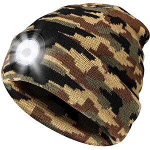 pastaco stocking stuffers for men hat with light beanie (camo green)
