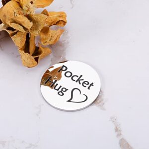 Pocket Hug Token Inspirational Gifts for Women Men Teen Boys Girls Gift Ideas Long Distance Gifts Birthday Graduation Valentines Day Gifts for Him Her Stocking Stuffers for Teens Double Sided