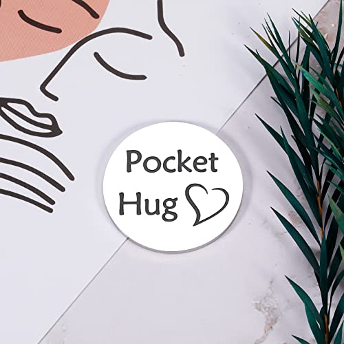 Pocket Hug Token Inspirational Gifts for Women Men Teen Boys Girls Gift Ideas Long Distance Gifts Birthday Graduation Valentines Day Gifts for Him Her Stocking Stuffers for Teens Double Sided