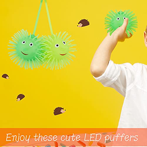 36 Pcs LED Puffer Ball Glowing Puffer Balls, Goodie Bag Stuffers Squishy Ball Light up Toys for Birthday Goodie Bag Filler, Stocking Stuffers Sensory Supplies, Boys and Girls