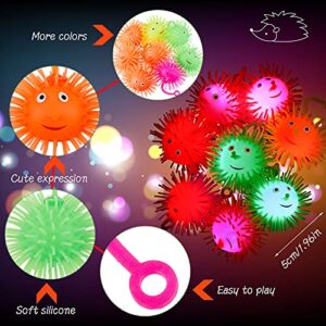 36 Pcs LED Puffer Ball Glowing Puffer Balls, Goodie Bag Stuffers Squishy Ball Light up Toys for Birthday Goodie Bag Filler, Stocking Stuffers Sensory Supplies, Boys and Girls