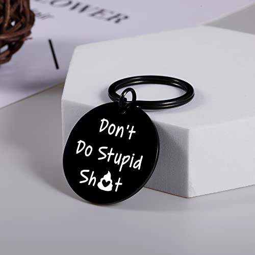 Valentines Day Gifts for Son from Mom Dad Gifts for Christmas Birthday Graduation Xmas Stocking Stuffers Gift for Teens Boys Girls New Driver Adult Son Daughter Women Men Don't Do Stupid Keychain