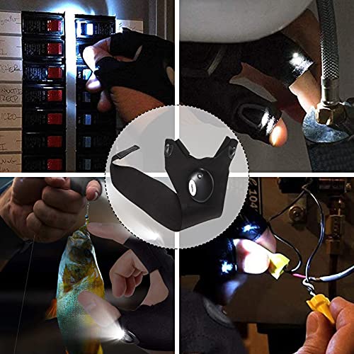 KUCHEY LED Flashlight Gloves Gadgets for Men Fathers Day Dad Birthday Gifts from Daughter Son as Fishing Camping Repairing Tools Stocking Stuffers Gifts for Him Christmas Boyfriend Husband Gift