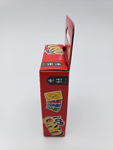 UNO GO! Pocket-Sized Cards for On The Go Play Mini Sized Playing Cards for Travel Stocking Stuffer Birthday Party Kids, Adults Family Game Night Color Matching Fun