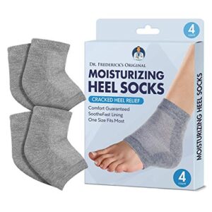 dr. frederick’s original moisturizing heel socks for cracked heel treatment – 2 pairs – stop cracked heels in their tracks