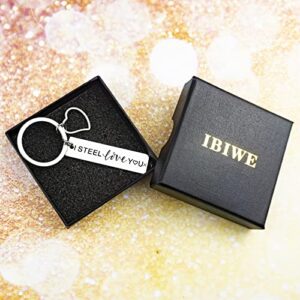 Christmas Gifts Stocking Stuffer for Women Men 11 Steel I Love You Gifts for Husband Wife Under 5 Dollars for Her Him Funny Couple Keychain for Women Men Birthday