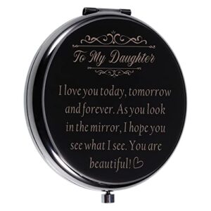 sophauteem daughter gift compact mirror from mom dad bride makeup mirror for her teen girls daughter in law unique wedding birthday valentines day graduation christmas mother’s day stocking stuffers